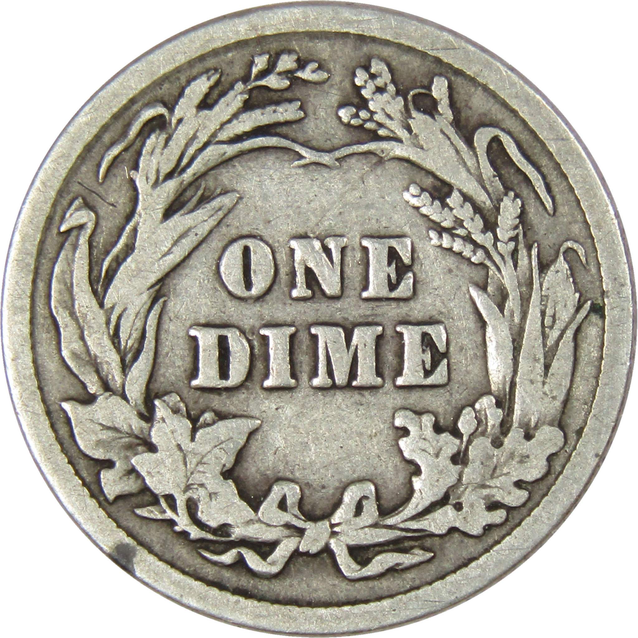 Barber Dime VG Very Good Random Date 90% Silver 10c US Type Coin Collectible