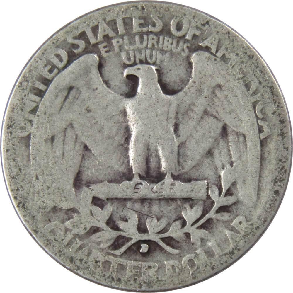 1936 D Washington Quarter AG About Good 90% Silver 25c US Coin Collectible