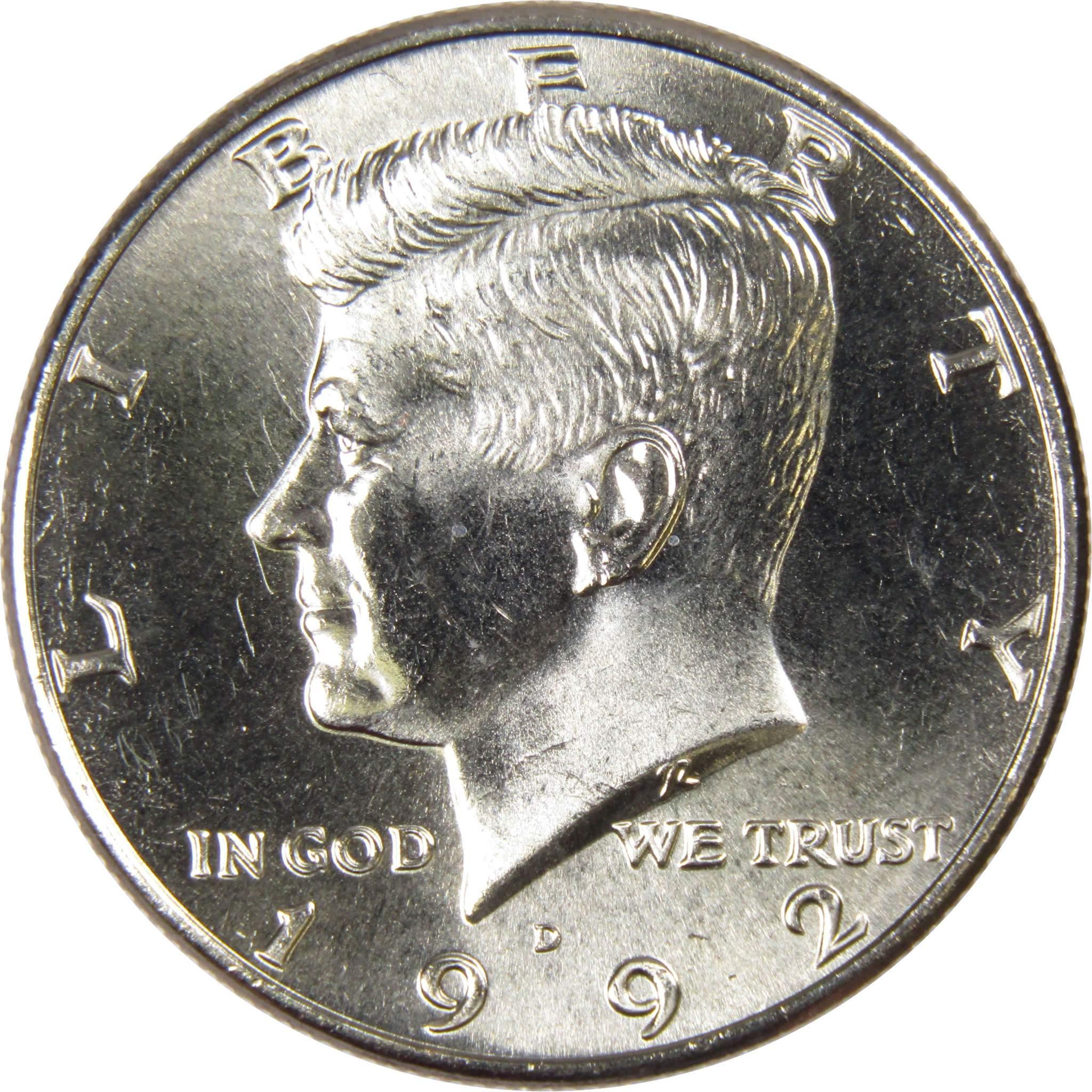 1992 D Kennedy Half Dollar BU Uncirculated Mint State 50c US Coin Collectible