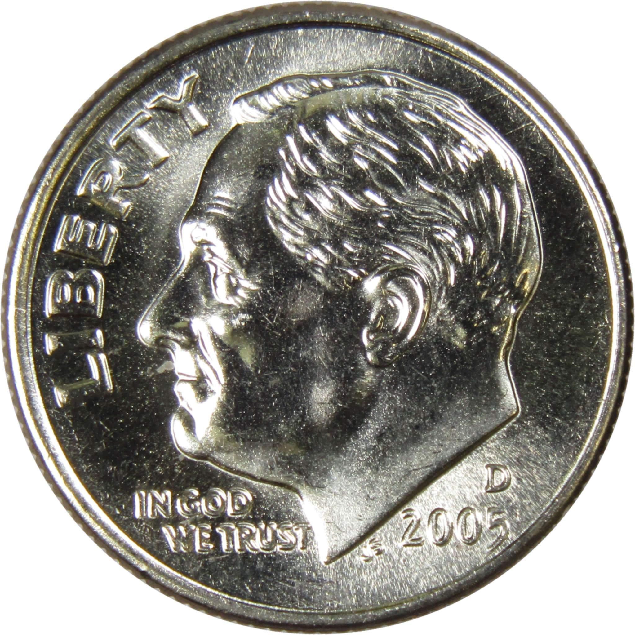 2005 D Roosevelt Dime BU Uncirculated Mint State 10c US Coin Collectible