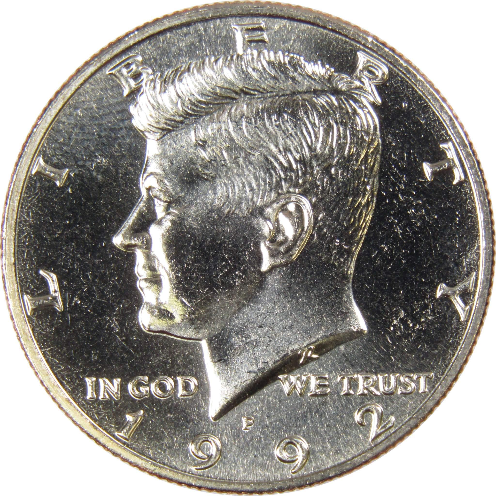 1992 P Kennedy Half Dollar BU Uncirculated Mint State 50c US Coin Collectible