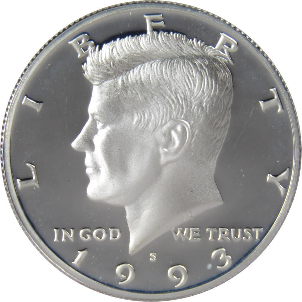 1993 S Kennedy Half Dollar Choice Proof 90% Silver 50c US Coin Collectible