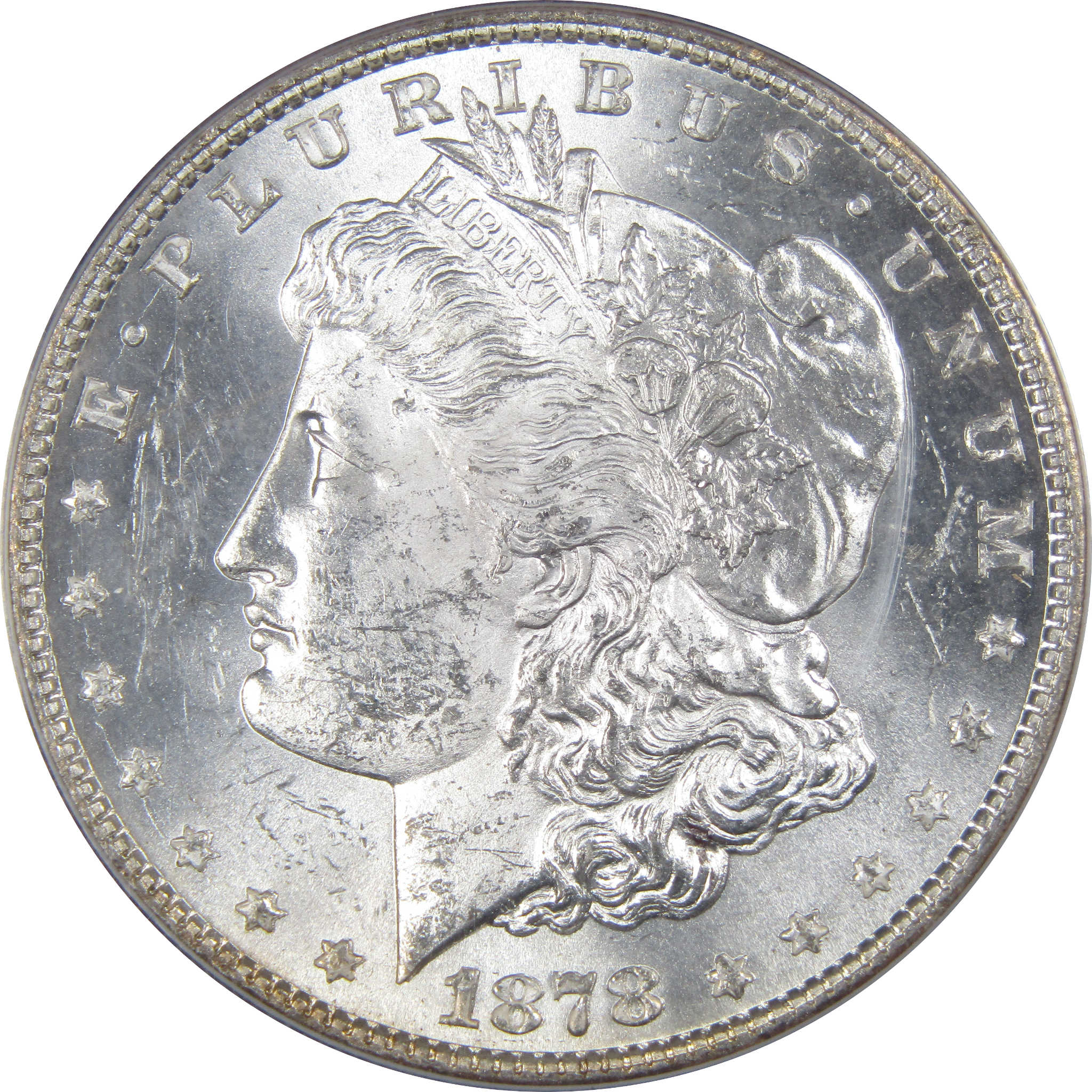 1878 8TF Morgan Dollar MS 62 ANACS 90% Silver Uncirculated SKU:IPC5704 - Morgan coin - Morgan silver dollar - Morgan silver dollar for sale - Profile Coins &amp; Collectibles