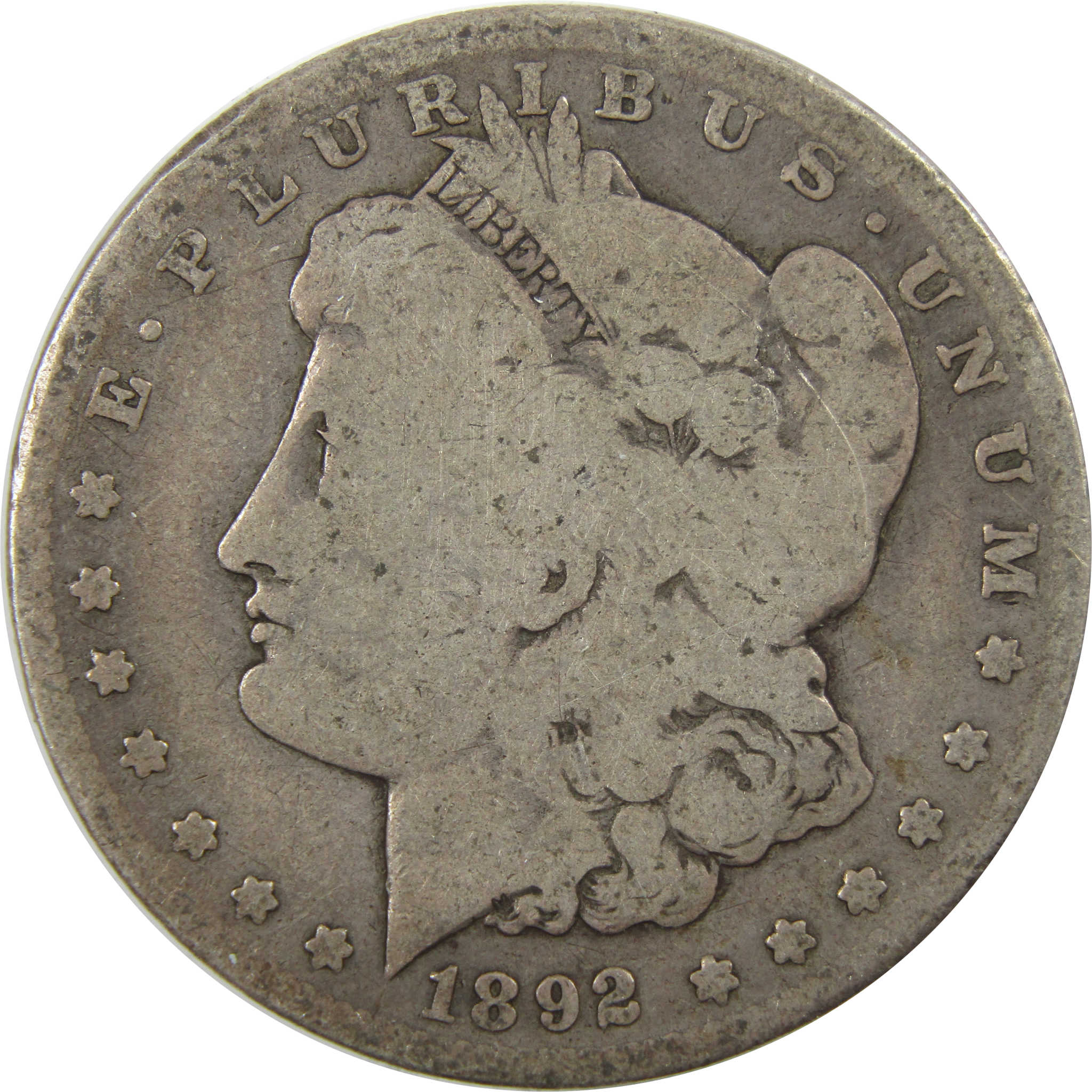 1892 S Morgan Dollar G Good 90% Silver $1 Coin SKU:I4976 - Morgan coin - Morgan silver dollar - Morgan silver dollar for sale - Profile Coins &amp; Collectibles
