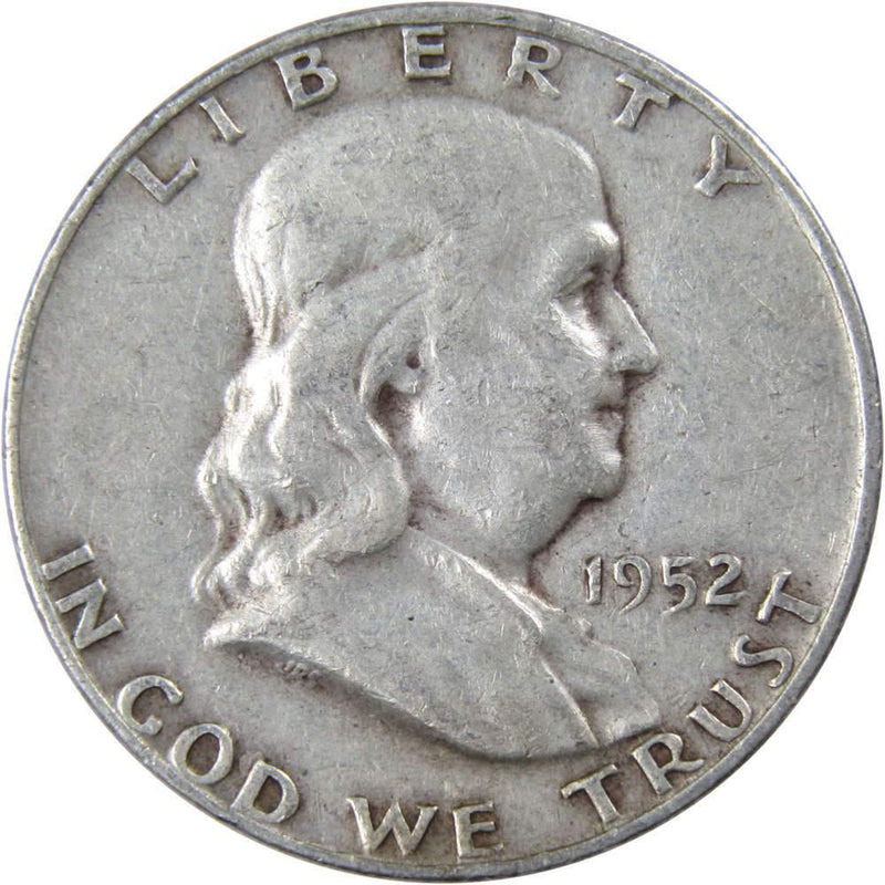 1952 D Franklin Half Dollar AG About Good 90% Silver 50c US Coin Collectible - Franklin Half Dollar - Franklin half dollars - Franklin coins - Profile Coins &amp; Collectibles