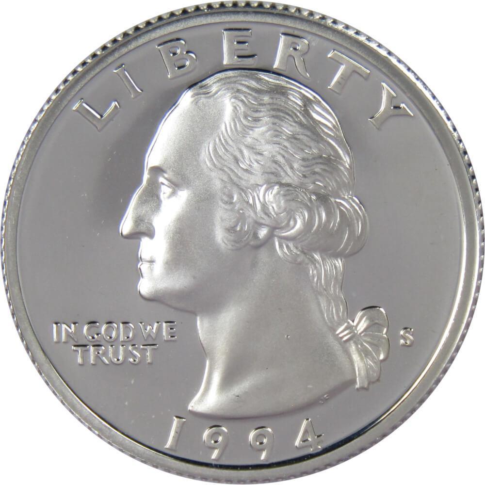 1994 S Washington Quarter Choice Proof 90% Silver 25c US Coin Collectible