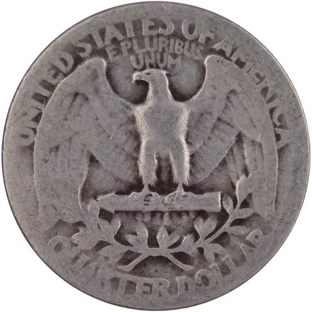 1934 Medium Motto Washington Quarter Circulated Silver 25c Coin