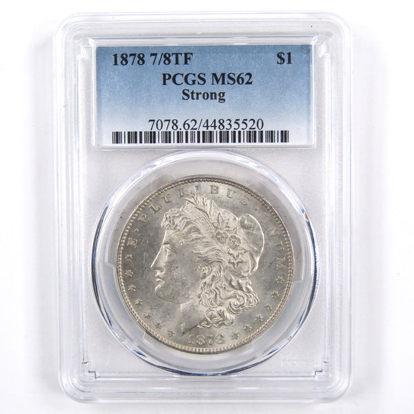 1878 7/8TF Strong Morgan Dollar MS 62 PCGS 90% Silver SKU:I2645 - Morgan coin - Morgan silver dollar - Morgan silver dollar for sale - Profile Coins &amp; Collectibles