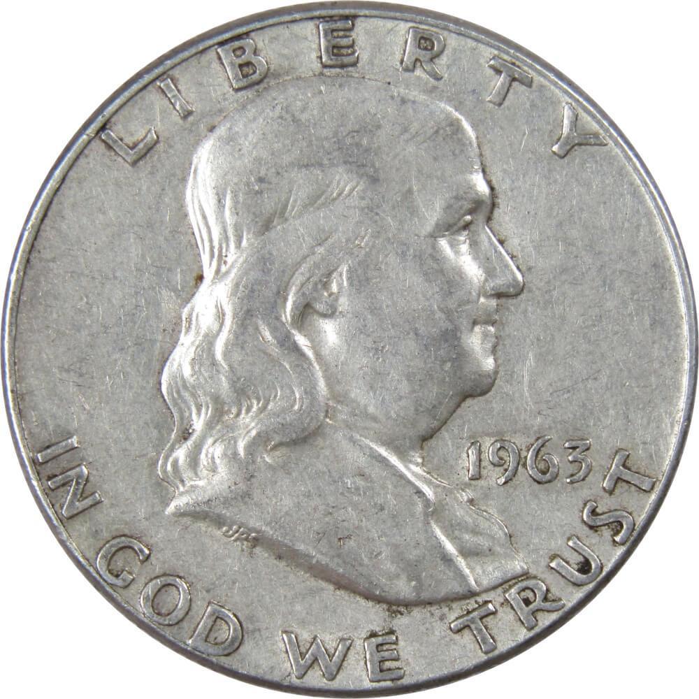 1963 Franklin Half Dollar VF Very Fine 90% Silver 50c US Coin Collectible