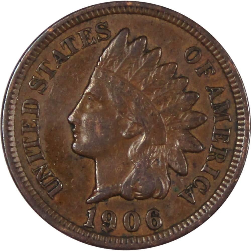 1906 Indian Head Cent VF Very Fine Bronze Penny 1c Coin Collectible