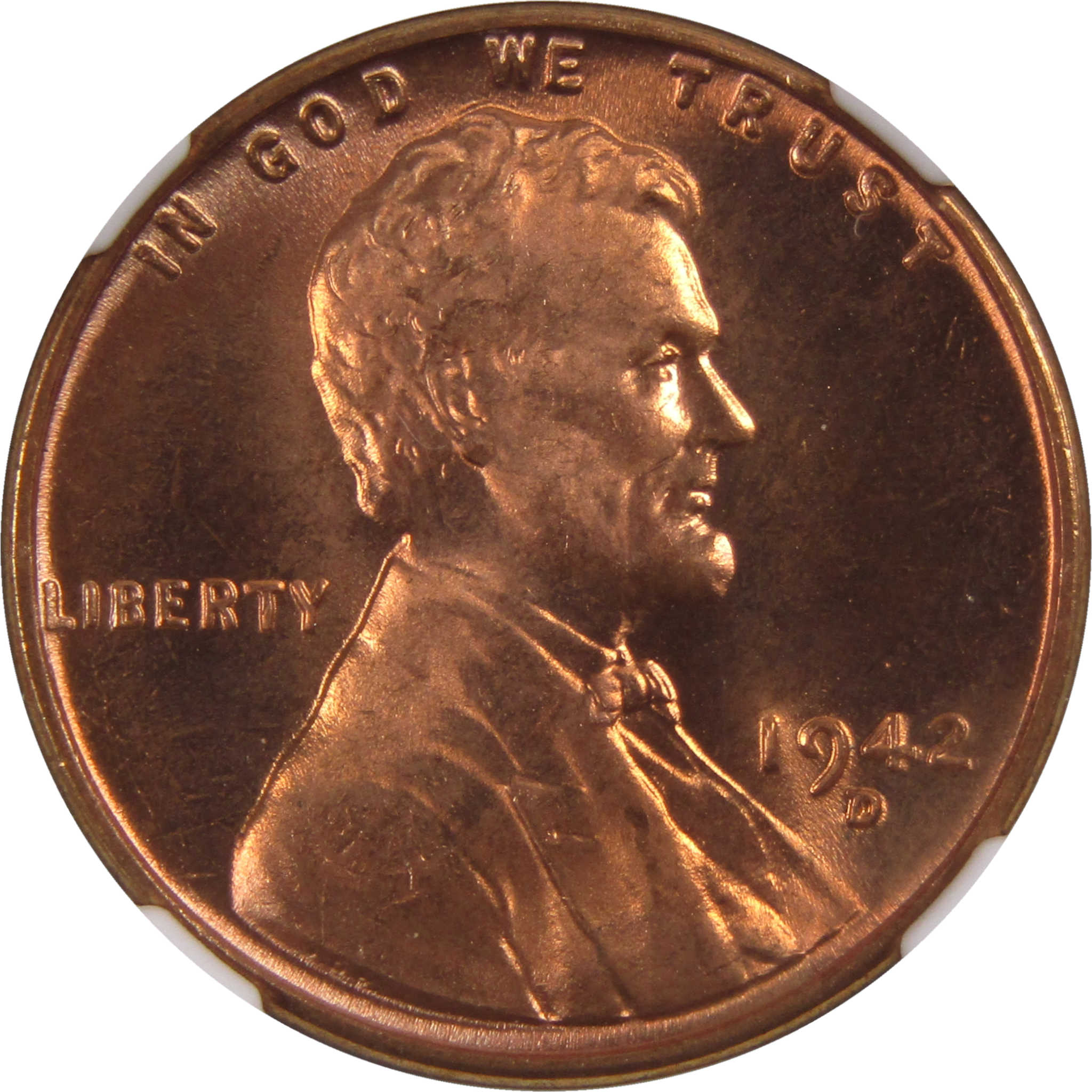 1942 D Lincoln Wheat Cent MS 67 RD NGC Penny Uncirculated SKU:I3180