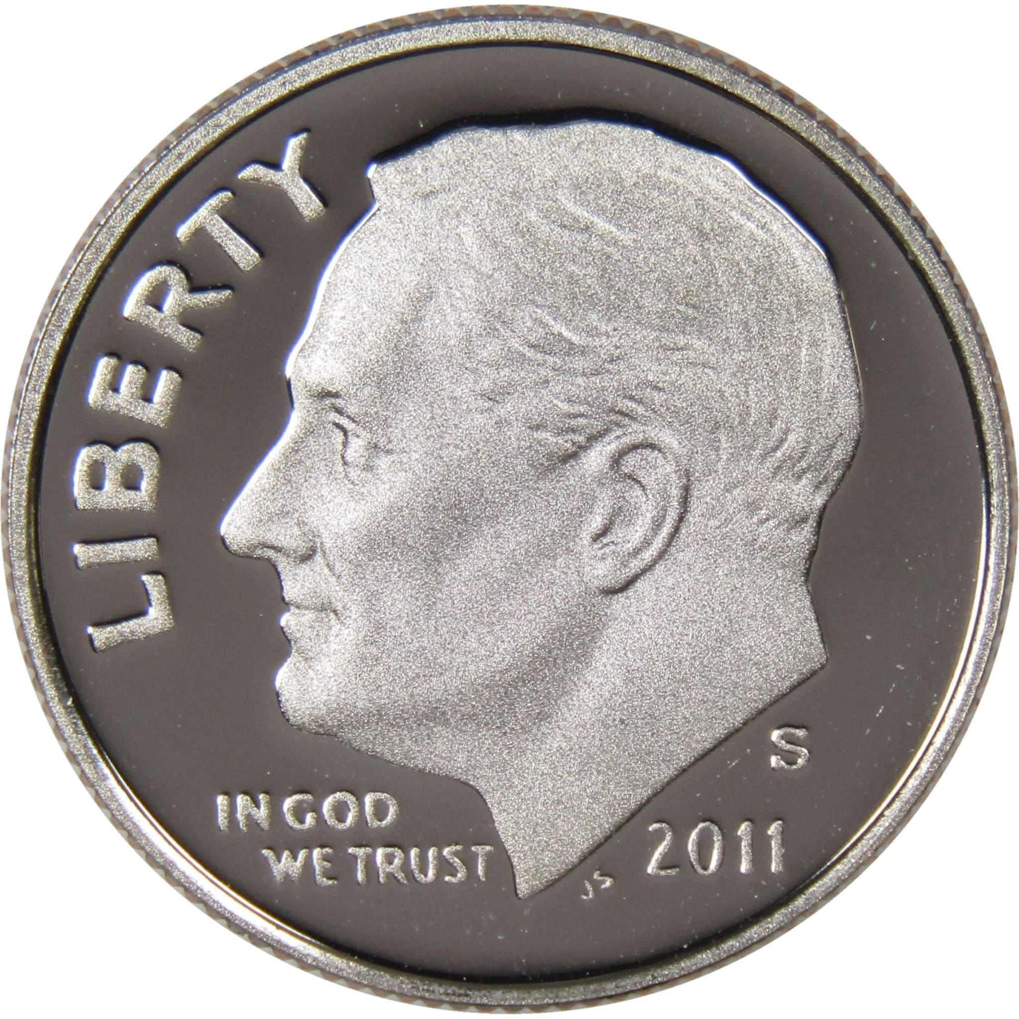 2011 S Roosevelt Dime Choice Proof Clad 10c US Coin Collectible