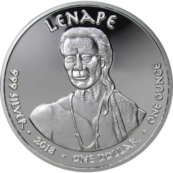 2018 Native American Jamul Lenape Horse 1 oz .999 Fine Silver $1 Proof