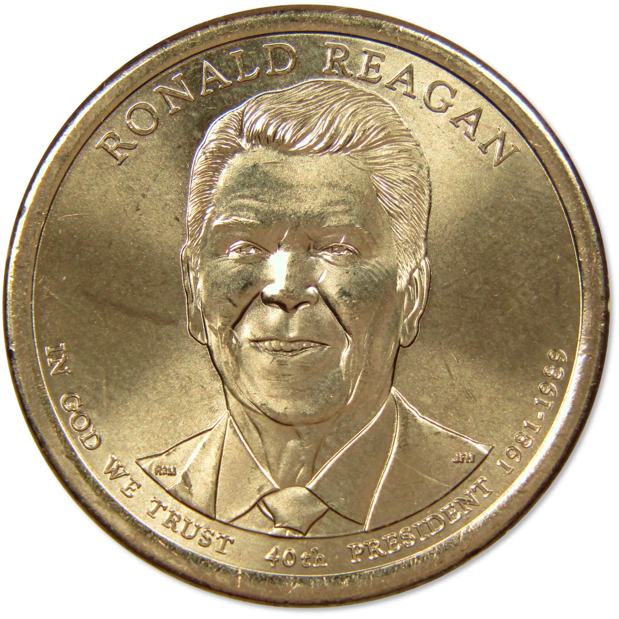 2016 P&D Ronald Reagan Presidential Dollar 2 Piece Set BU Uncirculated $1 Coins