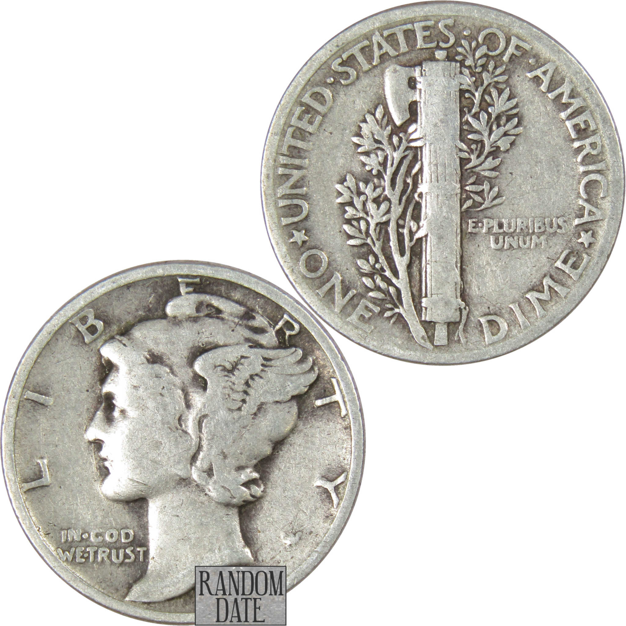 Mercury Dime Random Date VG Very Good 90% Silver 10c US Coin Collectible