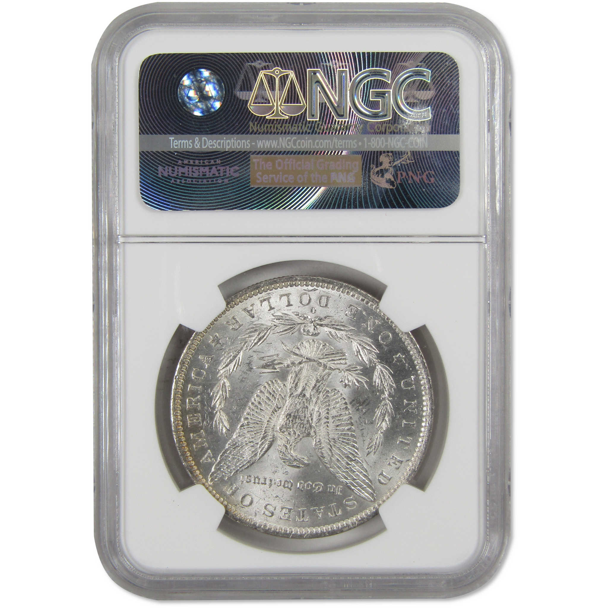 1883 O Morgan Dollar MS 63 NGC CAC 90% Silver Rainbow Toned SKU:I3861