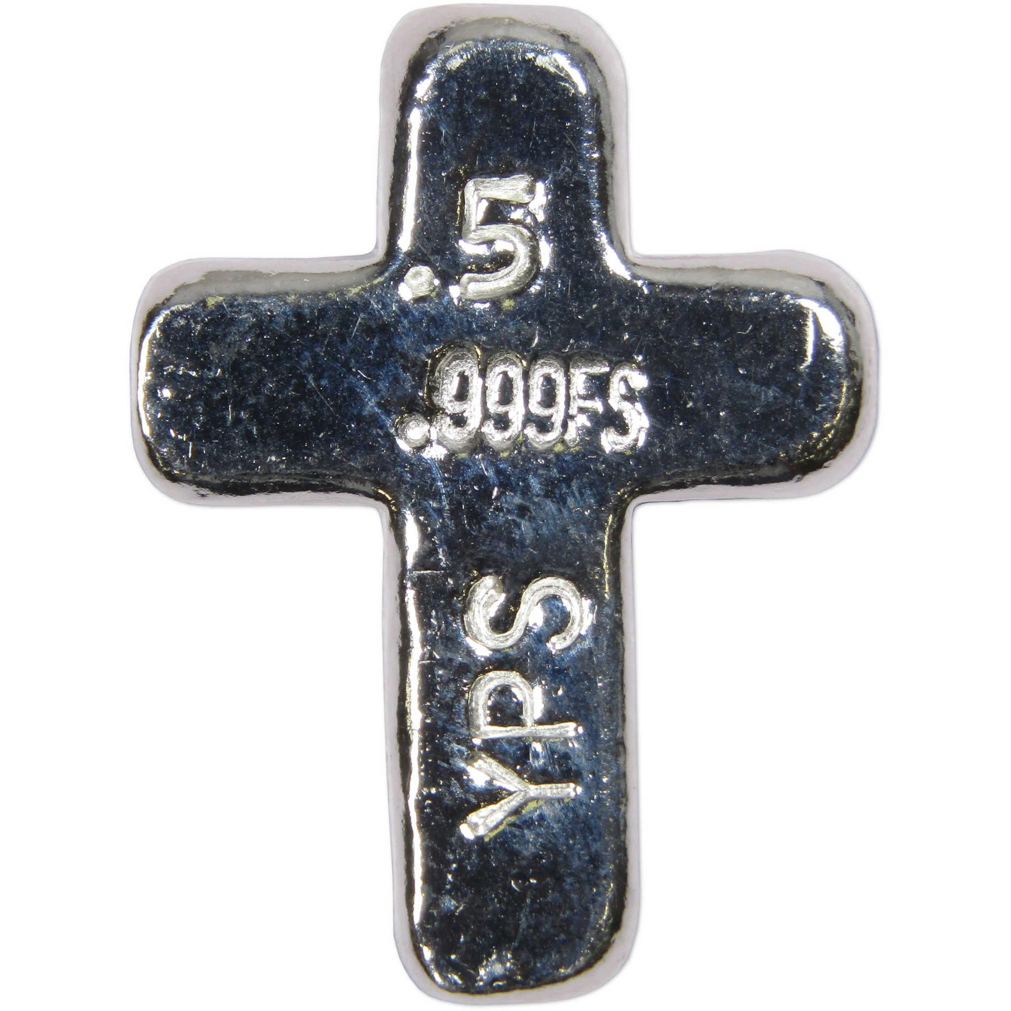 1/2 oz .999 Hand-Poured Silver Cross