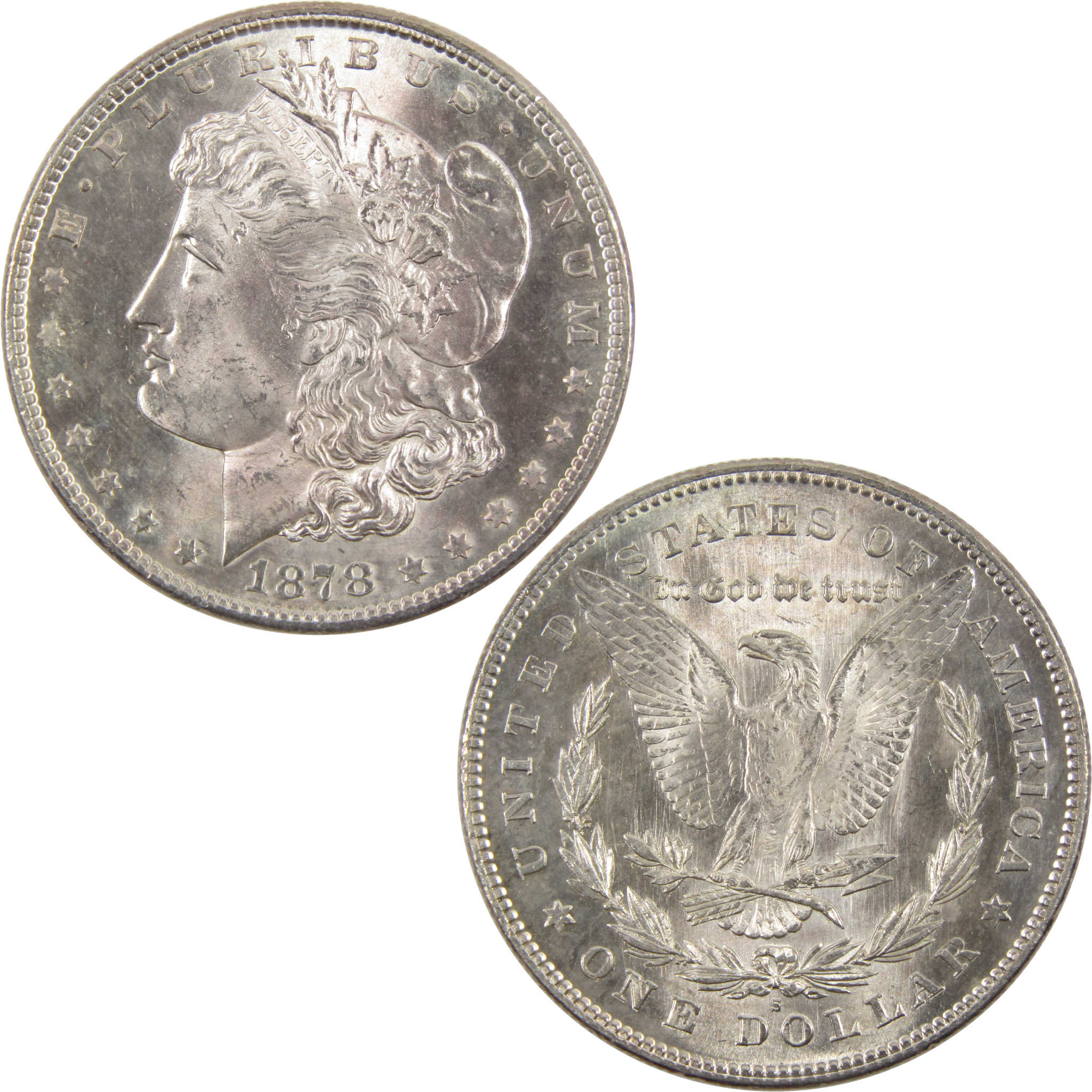 1878 S Morgan Dollar BU Choice Uncirculated 90% Silver $1 SKU:I7629 - Morgan coin - Morgan silver dollar - Morgan silver dollar for sale - Profile Coins &amp; Collectibles