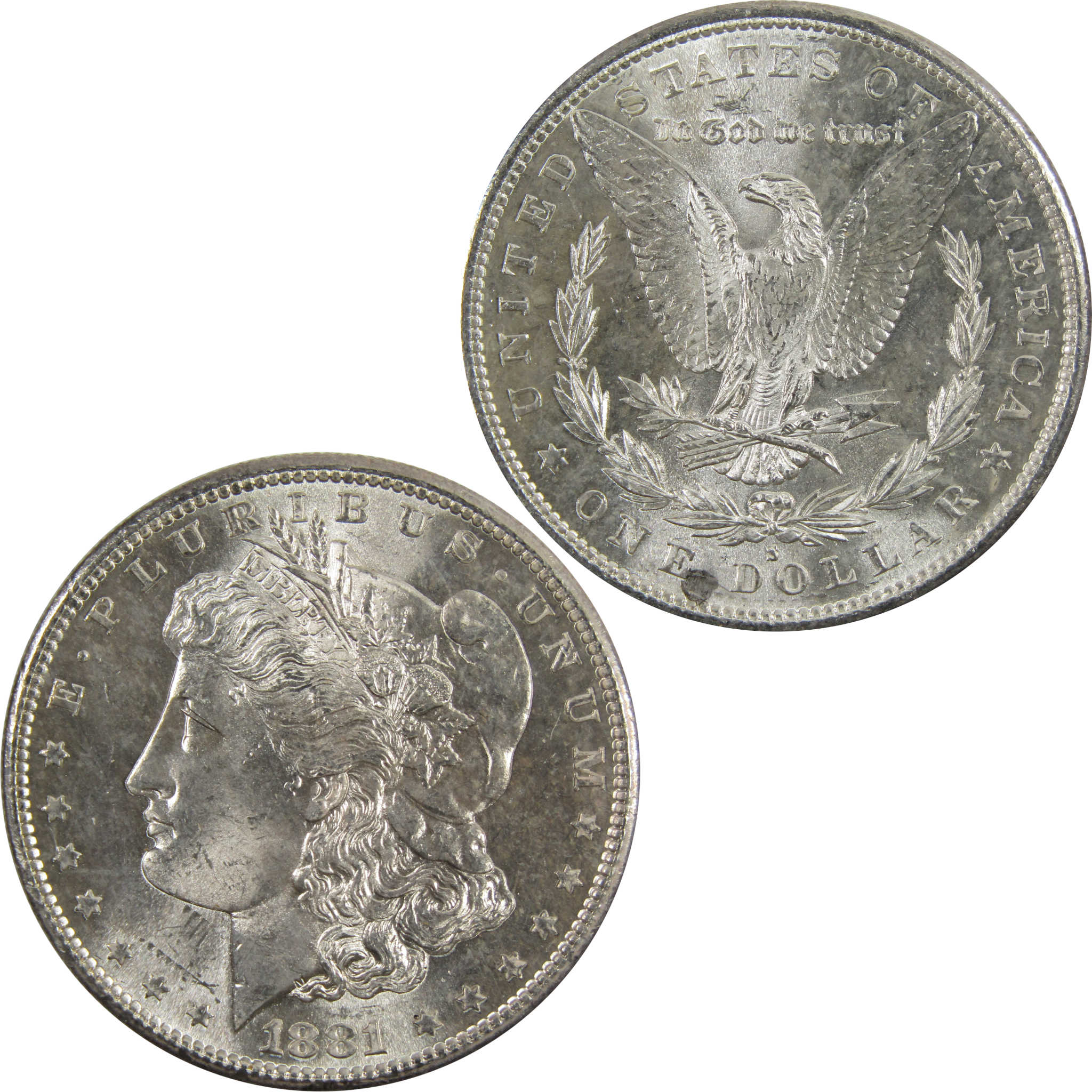 1881 S Morgan Dollar BU Uncirculated 90% Silver $1 Coin SKU:I5309 - Morgan coin - Morgan silver dollar - Morgan silver dollar for sale - Profile Coins &amp; Collectibles