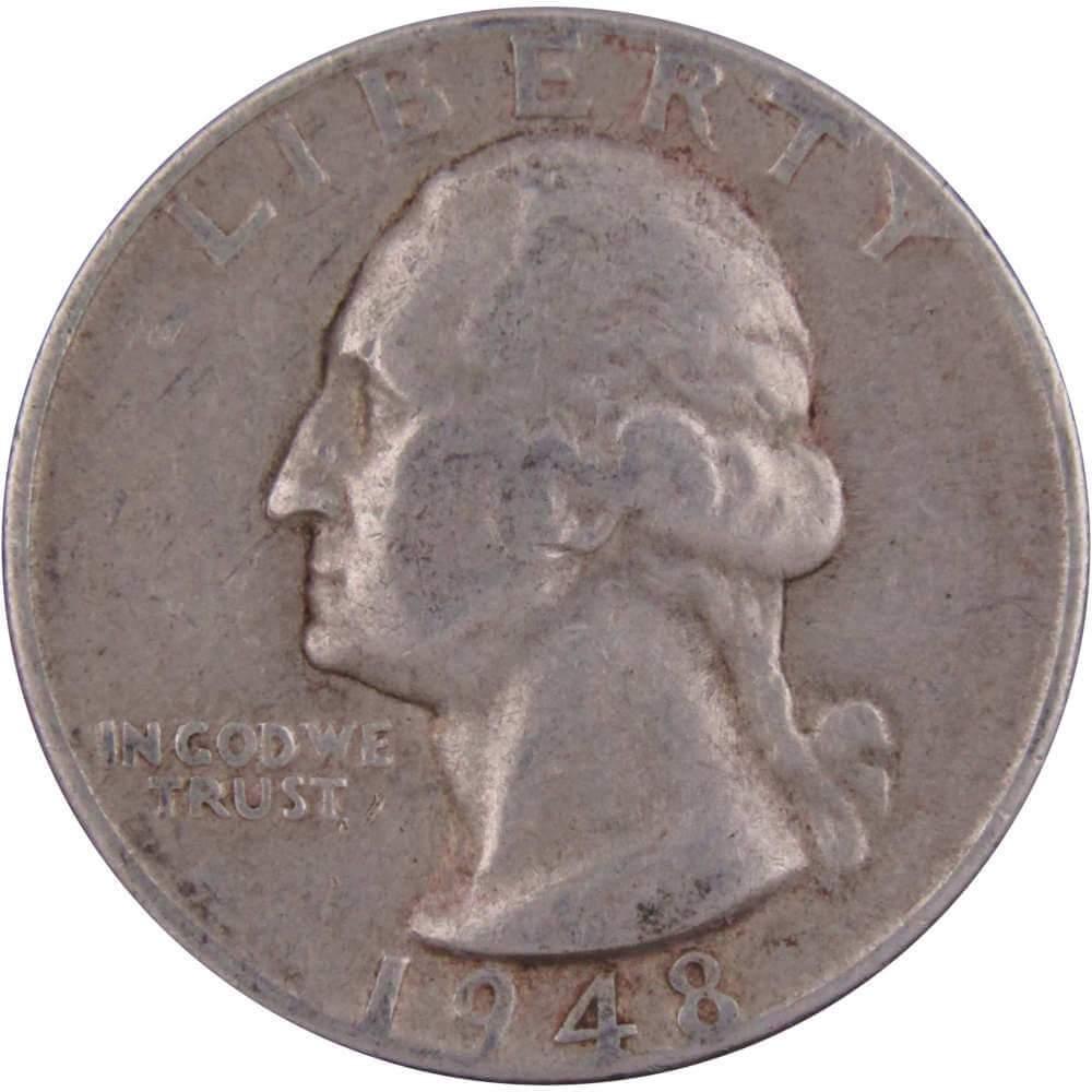1948 D Washington Quarter VF Very Fine 90% Silver 25c US Coin Collectible