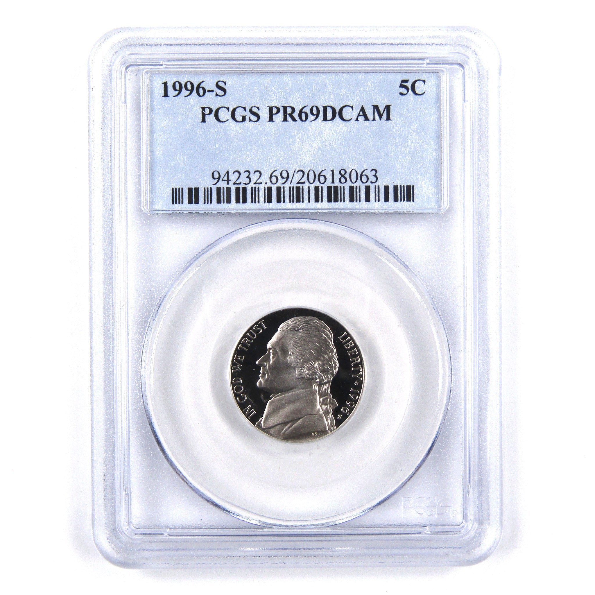 1996 S Jefferson Nickel 5 Cent Piece PR 69 DCAM PCGS Proof SKU:CPC2384