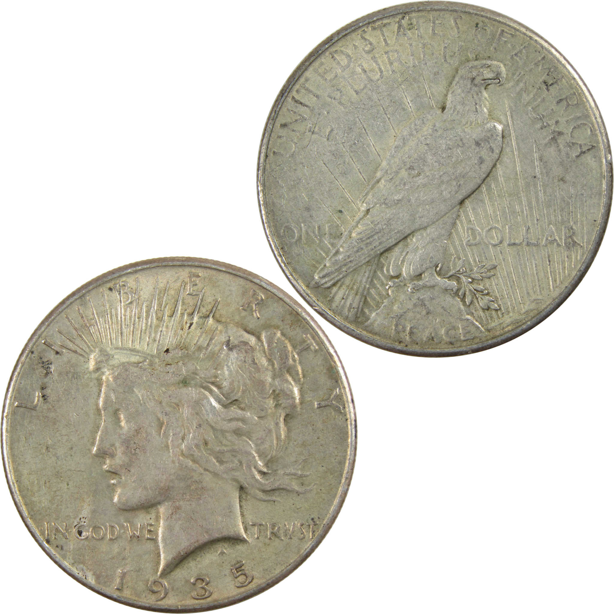 1935 Peace Dollar XF EF Extremely Fine 90% Silver $1 Coin SKU:I7184