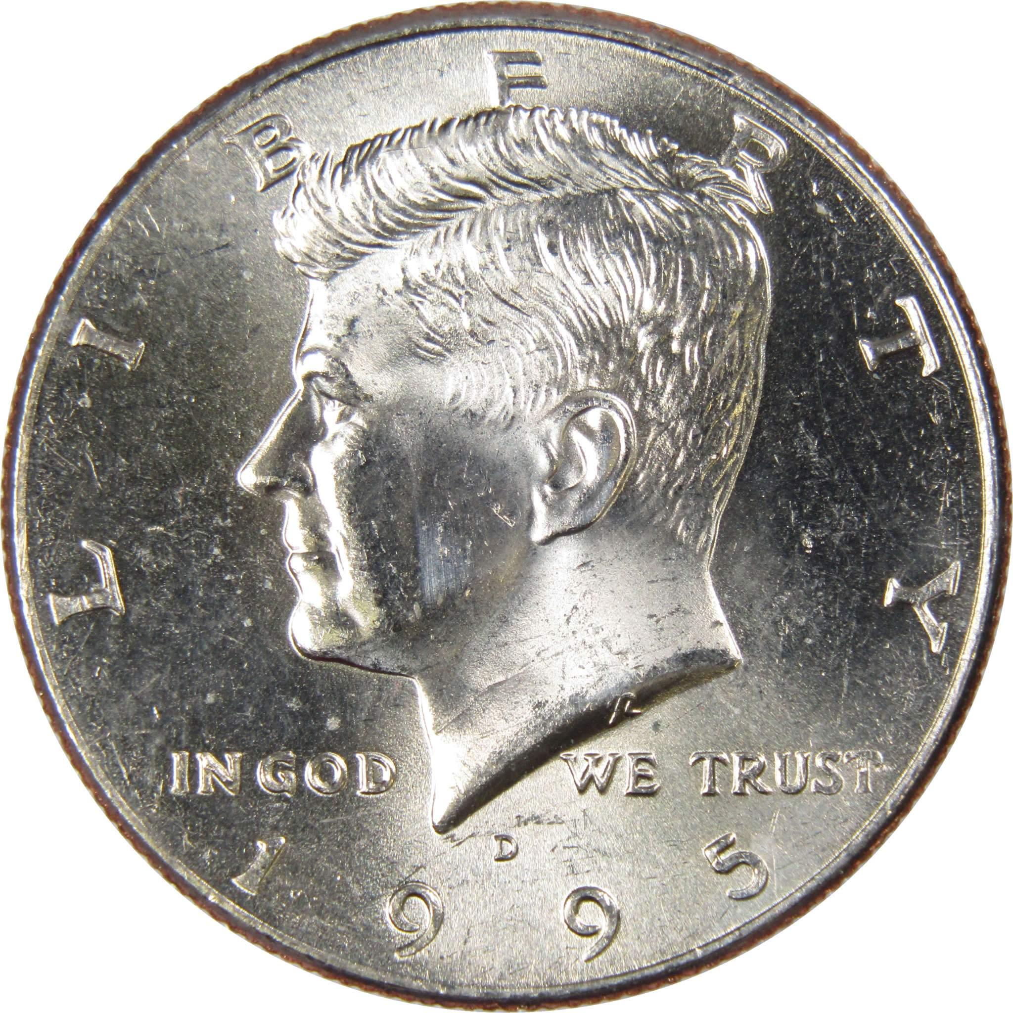 1995 D Kennedy Half Dollar BU Uncirculated Mint State 50c US Coin Collectible