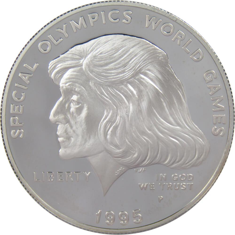 Special Olympics Games Commemorative 1995 P 90% Silver Dollar Proof $1 Coin