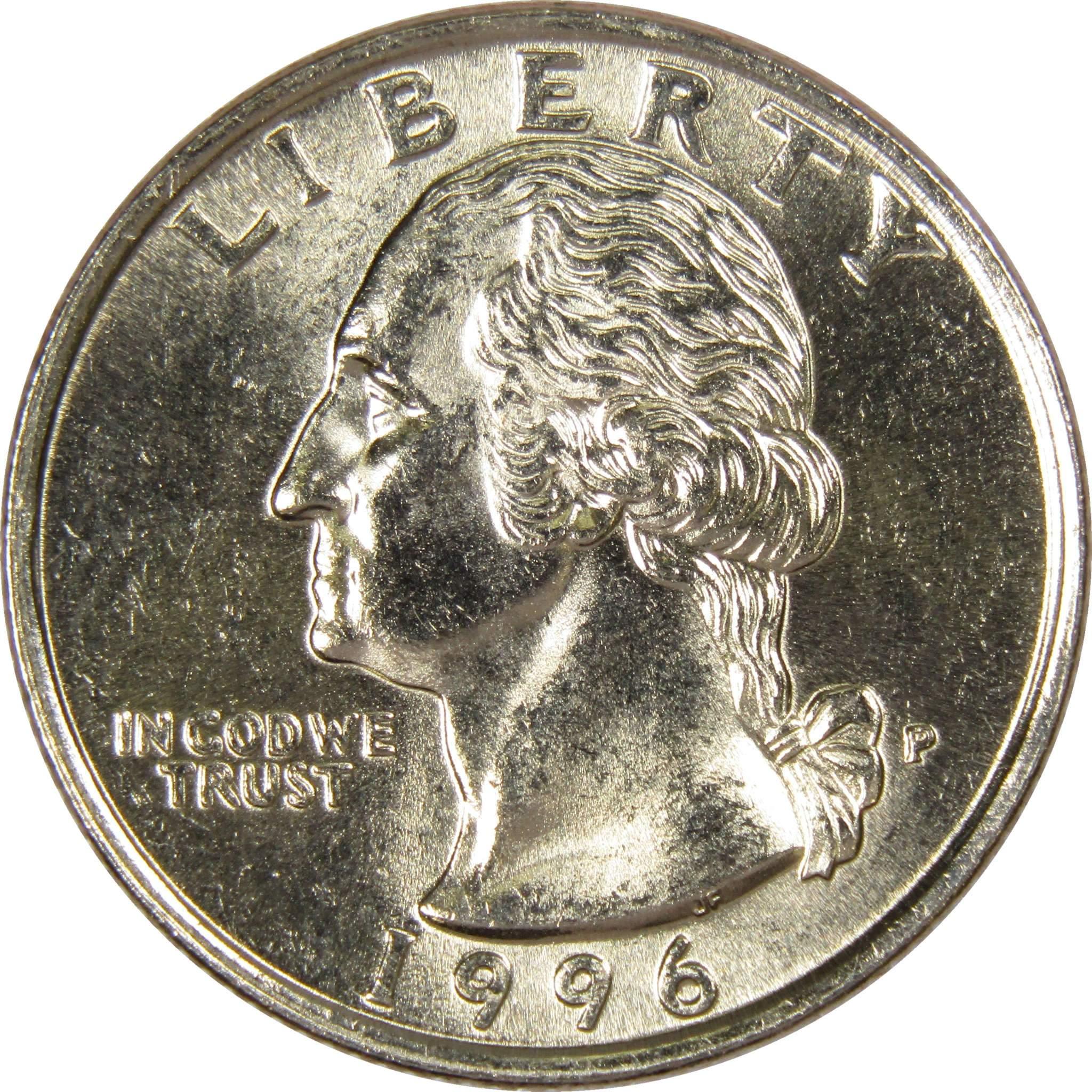1996 P Washington Quarter BU Uncirculated Mint State 25c US Coin Collectible