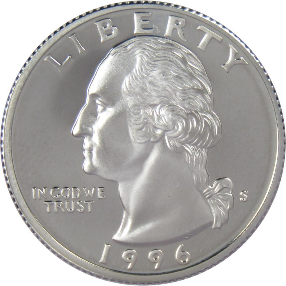 1996 S Washington Quarter Choice Proof 90% Silver 25c US Coin Collectible