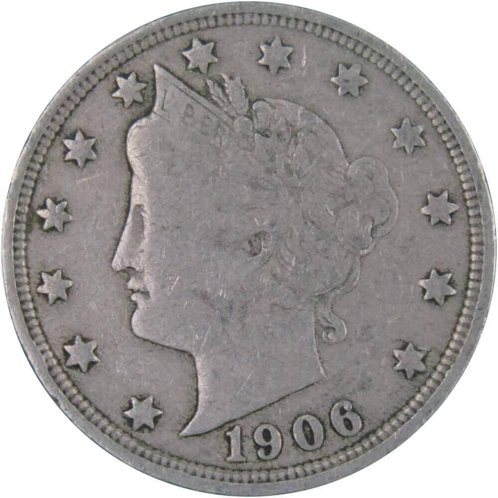 1906 Liberty Head V Nickel 5 Cent Piece AF About Fine 5c US Coin Collectible