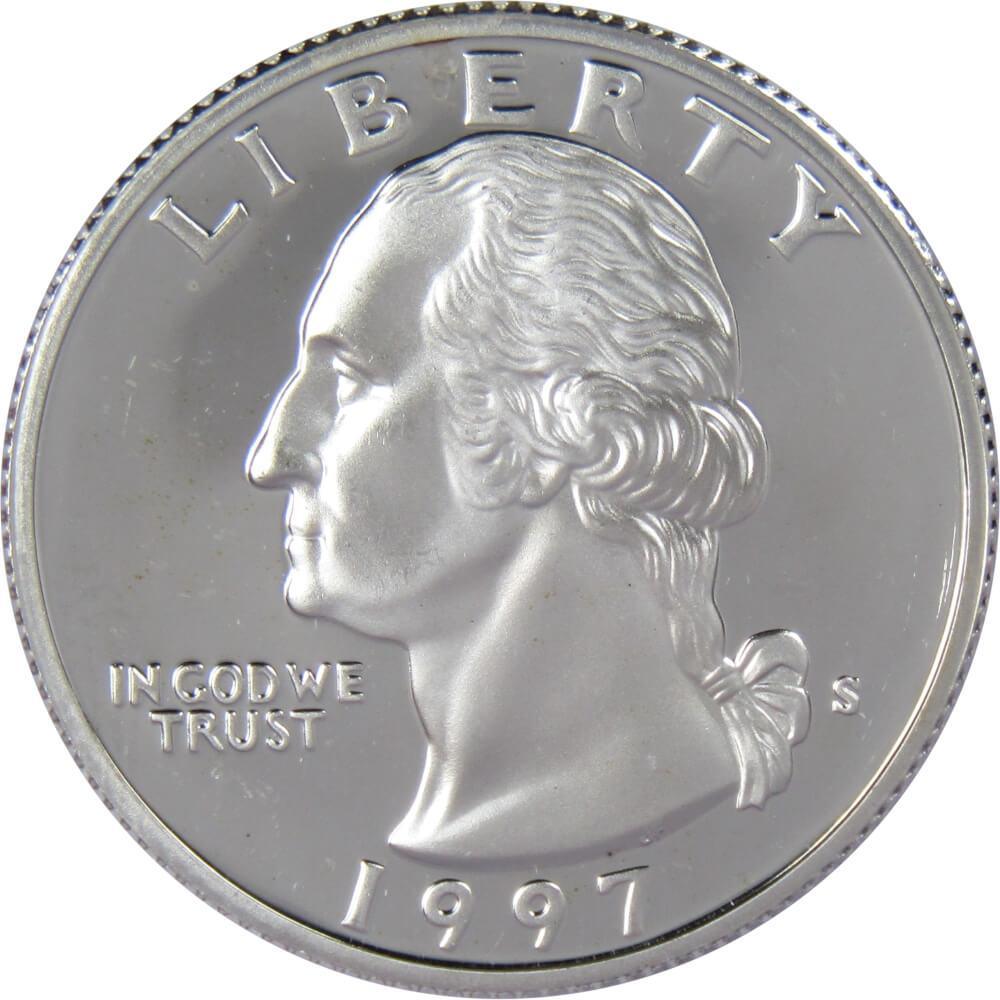1997 S Washington Quarter Choice Proof 90% Silver 25c US Coin Collectible