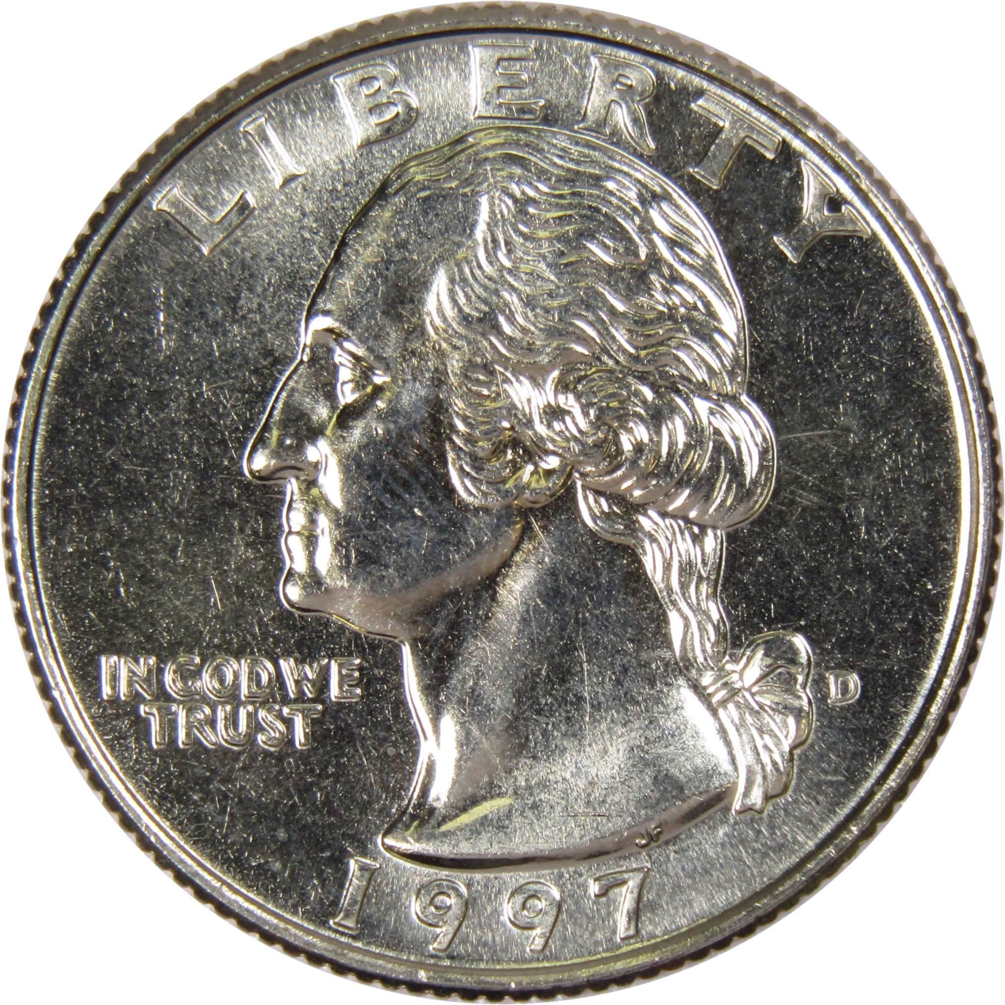 1997 D Washington Quarter BU Uncirculated Mint State 25c US Coin Collectible