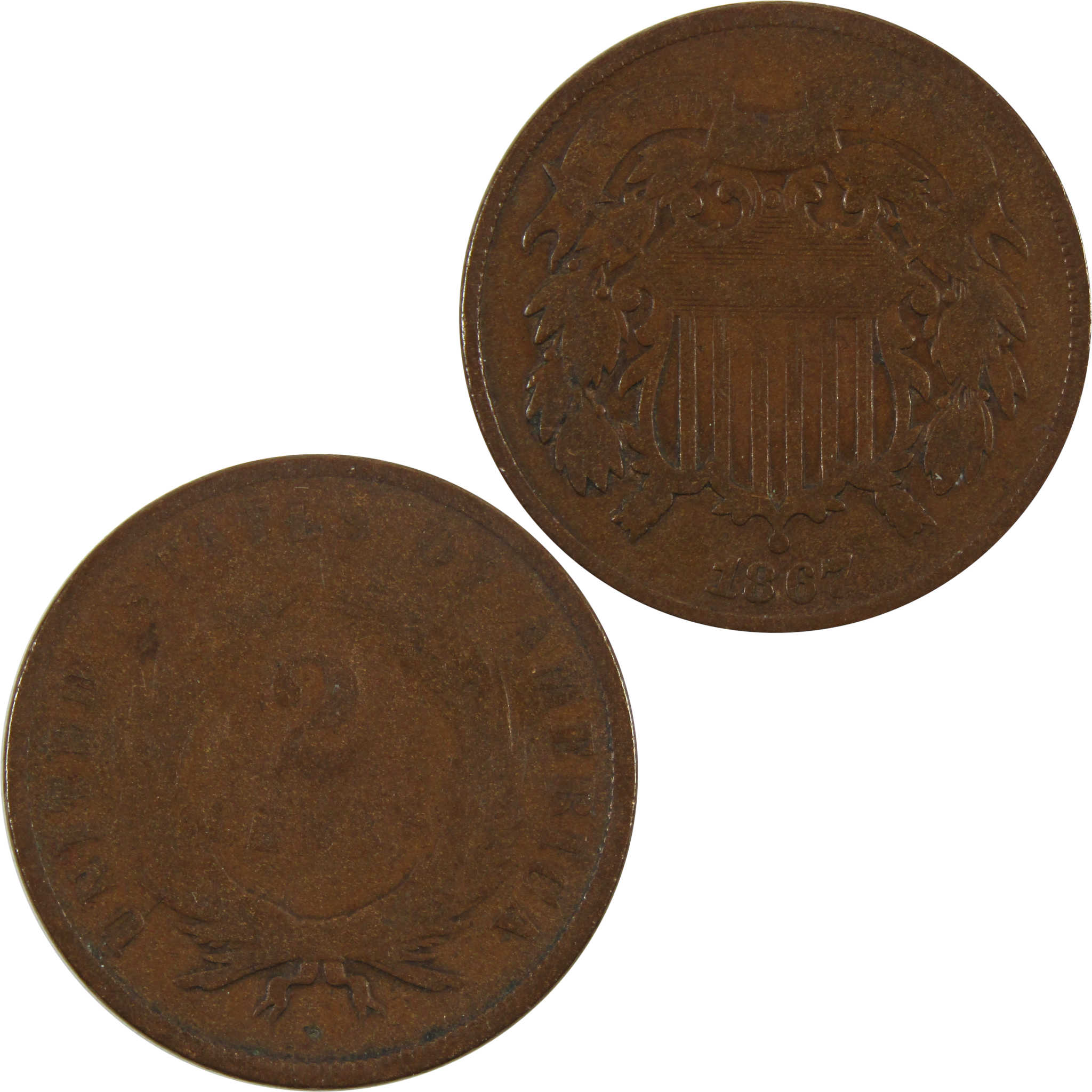 1867 Two Cent Piece G Good 2c Coin SKU:I7649