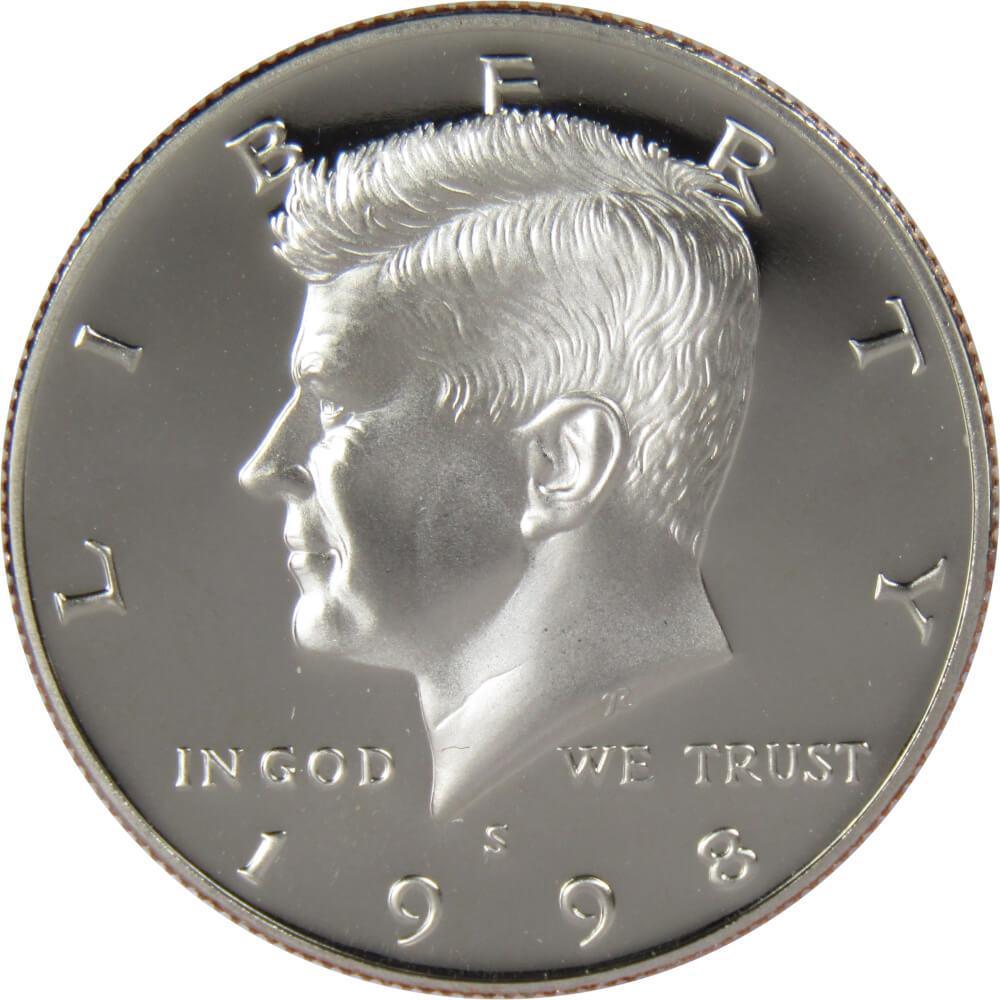 1998 S Kennedy Half Dollar Choice Proof Clad 50c US Coin Collectible