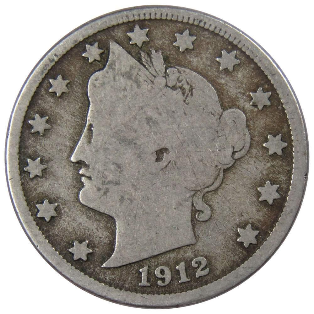 1912 D Liberty Head V Nickel 5 Cent Piece 5c US Coin Collectible