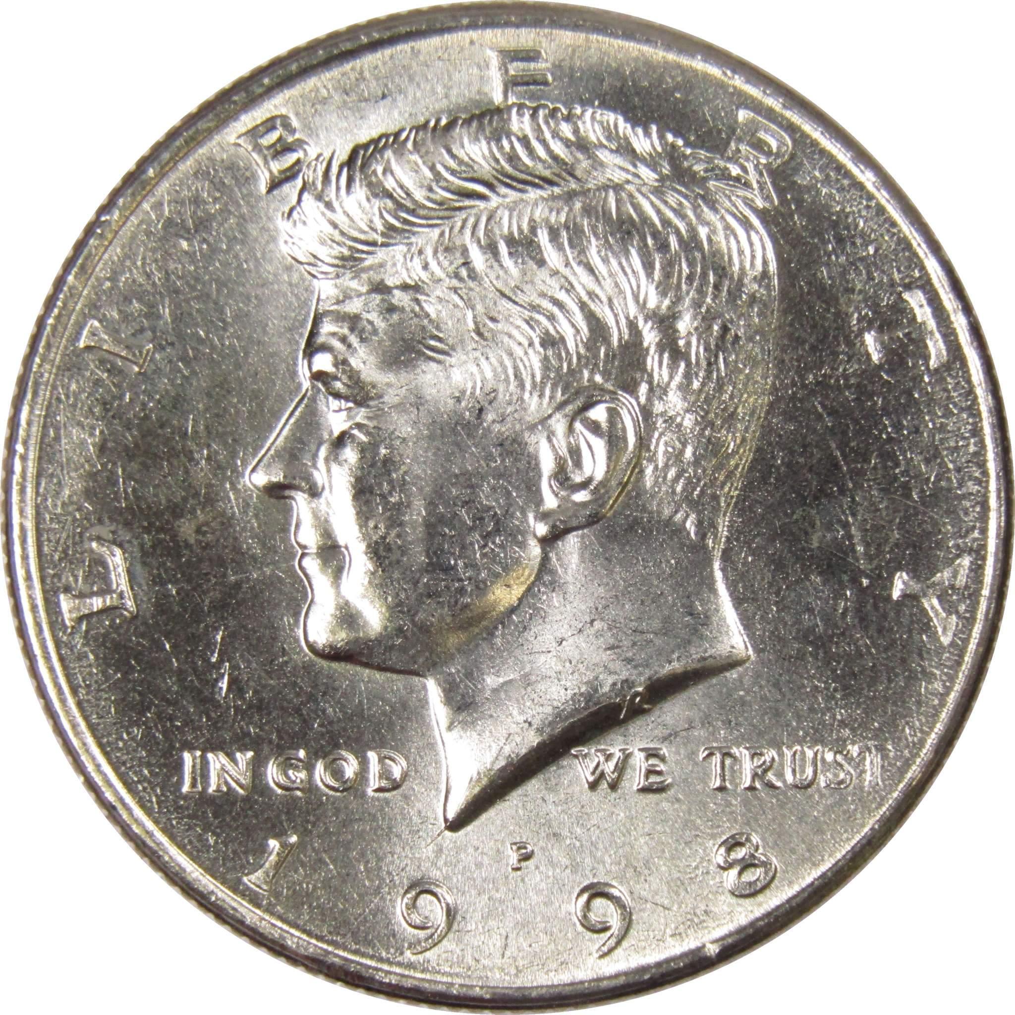 1998 P Kennedy Half Dollar BU Uncirculated Mint State 50c US Coin Collectible