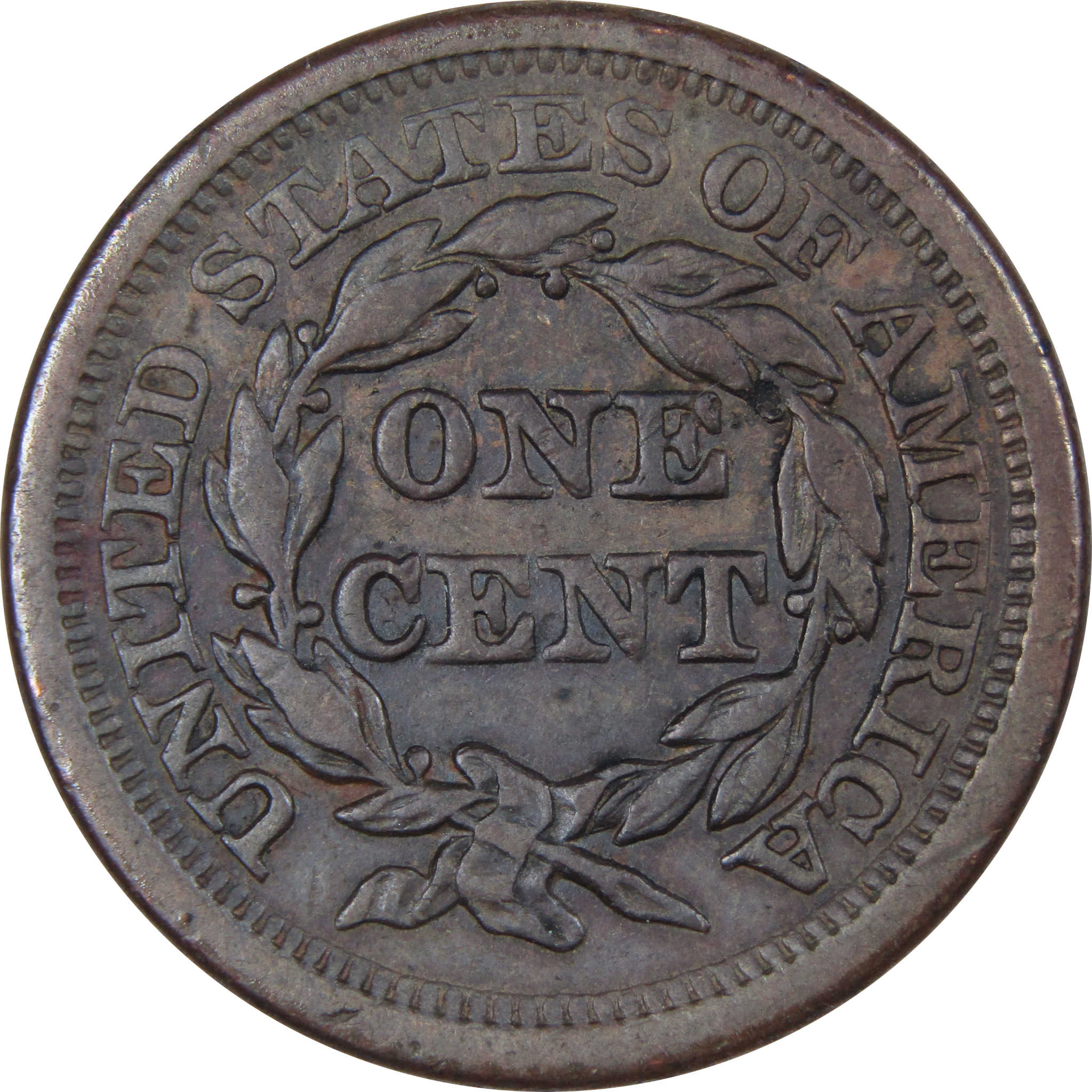 1853 Braided Hair Liberty Head Large Cent US One Penny Coin United States