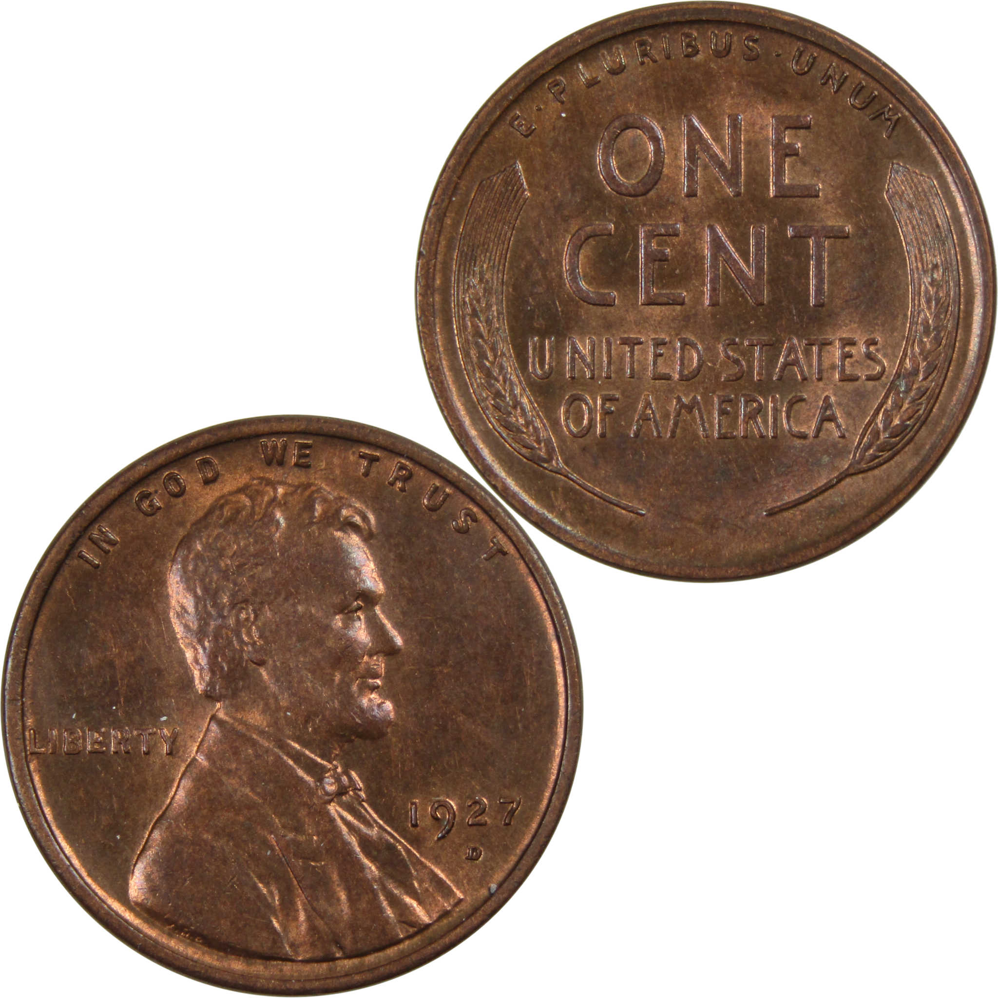 1927 D Lincoln Wheat Cent Choice Uncirculated RB Penny SKU:I3824