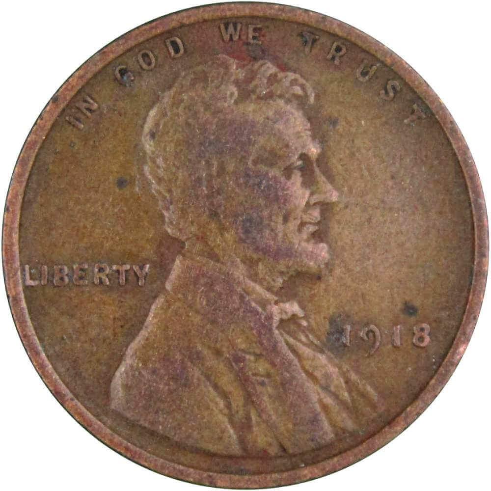 1918 Lincoln Wheat Cent VF Very Fine Bronze Penny 1c Coin Collectible
