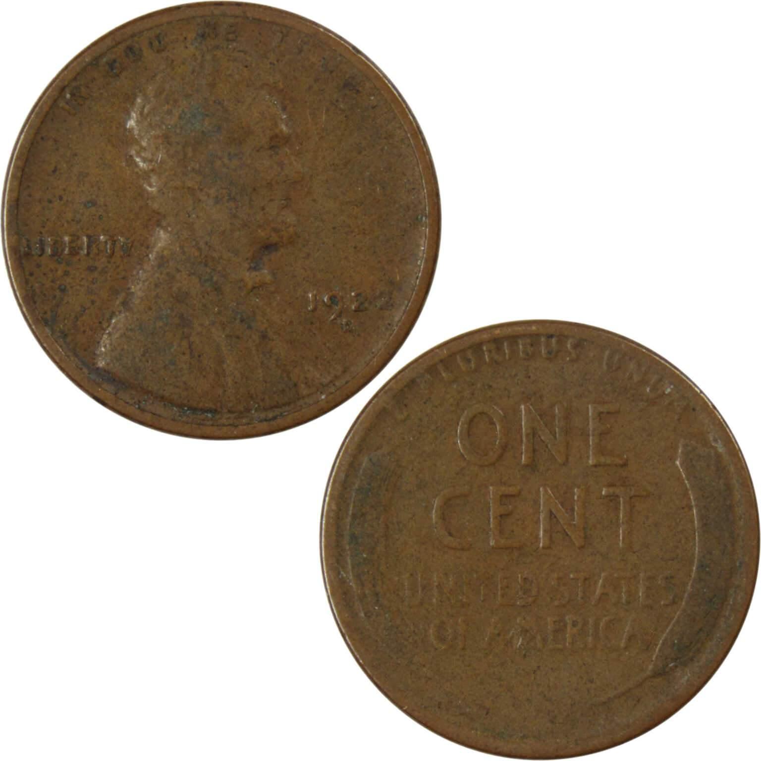 1922 D Lincoln Wheat Cent VG Very Good Bronze Penny 1c Coin Collectible