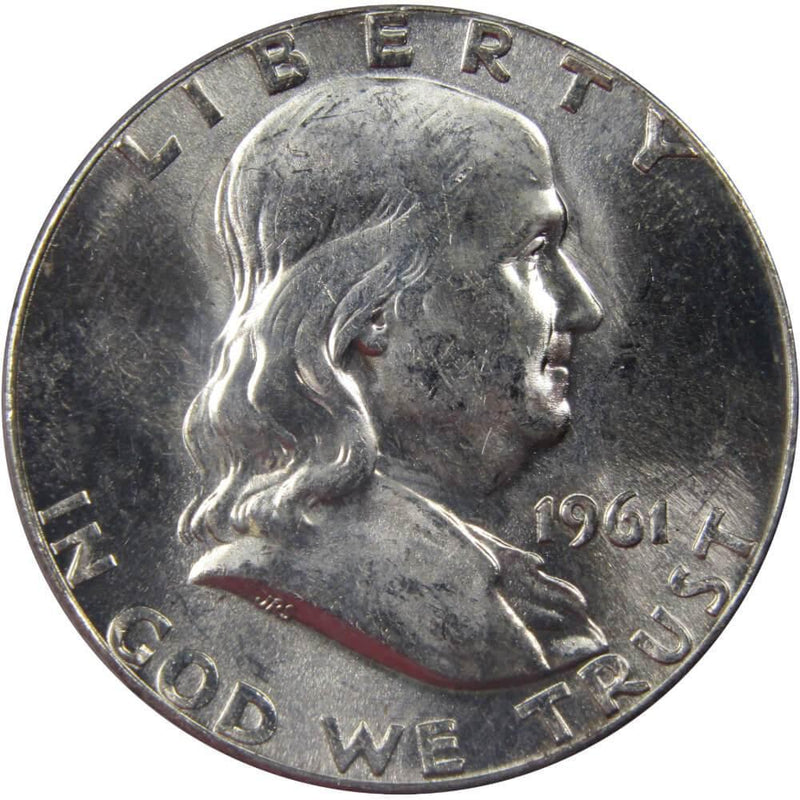 1961 Franklin Half Dollar BU Uncirculated Mint State 90% Silver 50c US Coin - Franklin Half Dollar - Franklin half dollars - Franklin coins - Profile Coins &amp; Collectibles