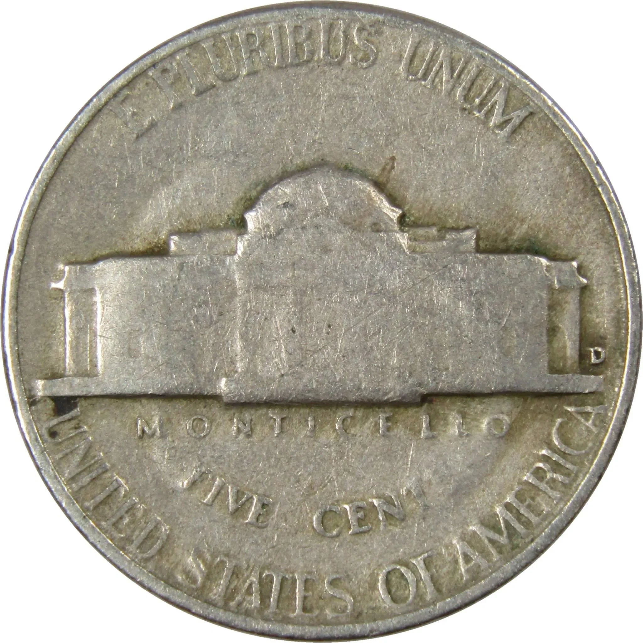 1948 D Jefferson Nickel Circulated 5c Coin Collectible