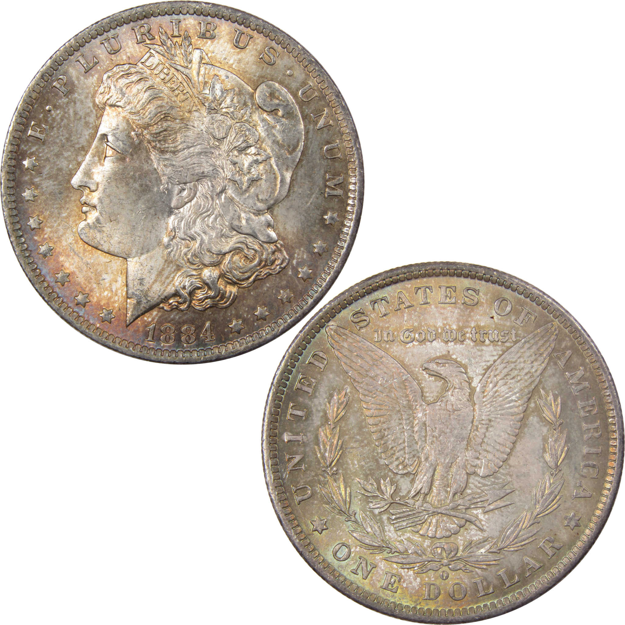 1884 O Morgan Dollar BU Choice Uncirculated Silver Toned SKU:I1268