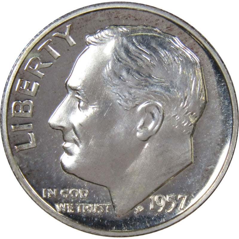1957 Roosevelt Dime Choice Proof 90% Silver 10c US Coin Collectible - Roosevelt coin - Profile Coins &amp; Collectibles