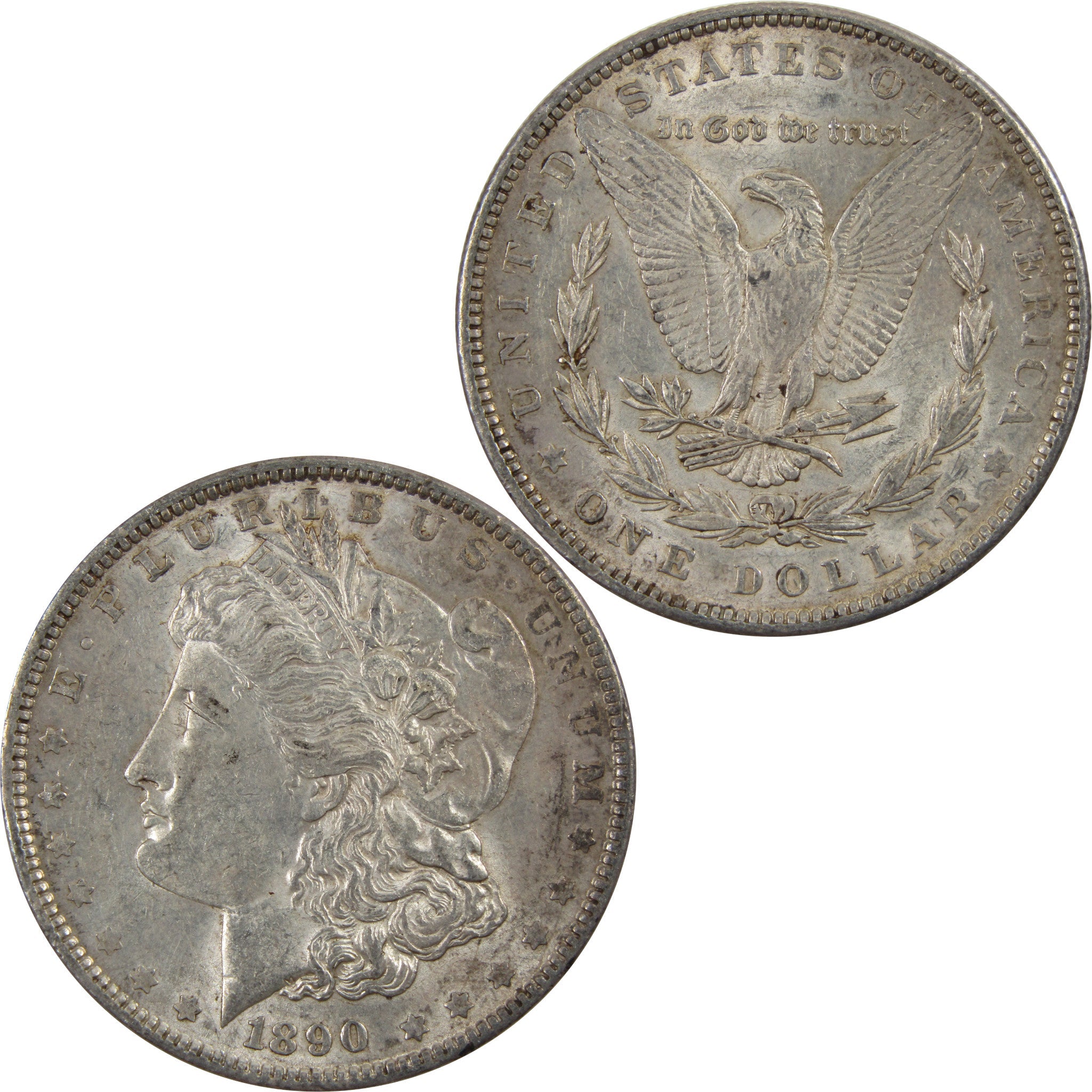 1890 Morgan Dollar AU About Uncirculated 90% Silver $1 Coin SKU:I5463 - Morgan coin - Morgan silver dollar - Morgan silver dollar for sale - Profile Coins &amp; Collectibles