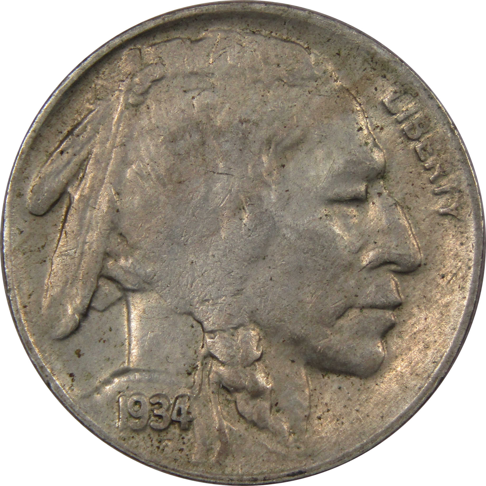 1934 D Indian Head Buffalo Nickel AU About Uncirculated SKU:IPC9237