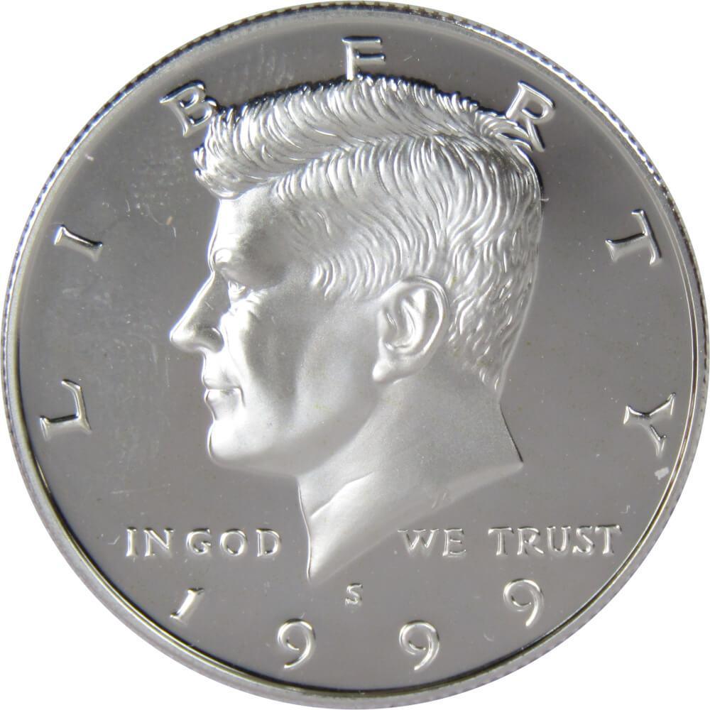 1999 S Kennedy Half Dollar Choice Proof 90% Silver 50c US Coin Collectible