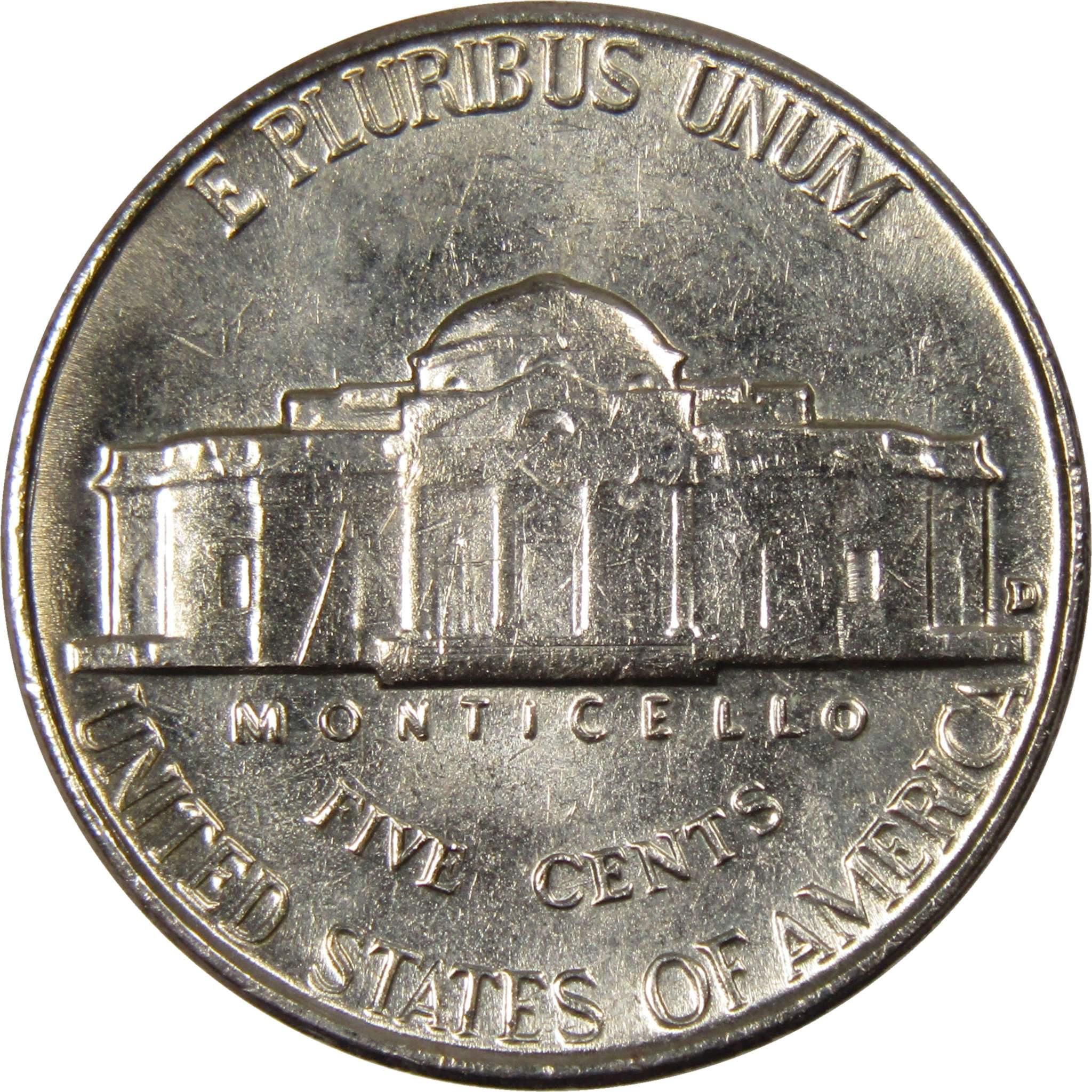 1953 D Jefferson Nickel 5 Cent Piece BU Uncirculated Mint State 5c US Coin
