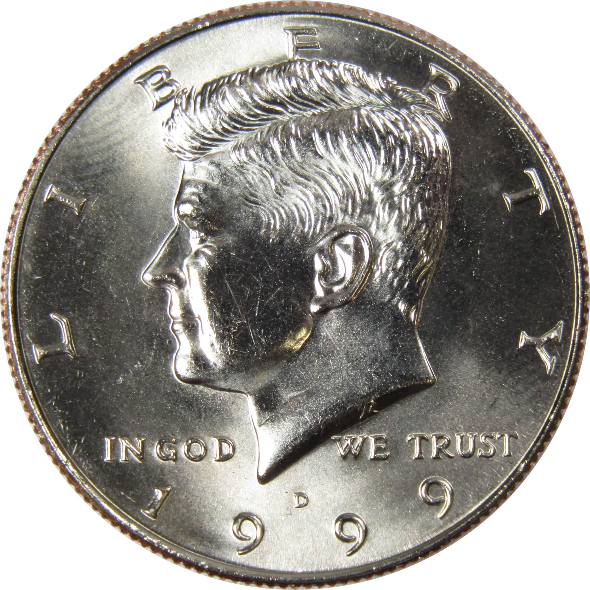 1999 D Kennedy Half Dollar BU Uncirculated Mint State 50c US Coin Collectible